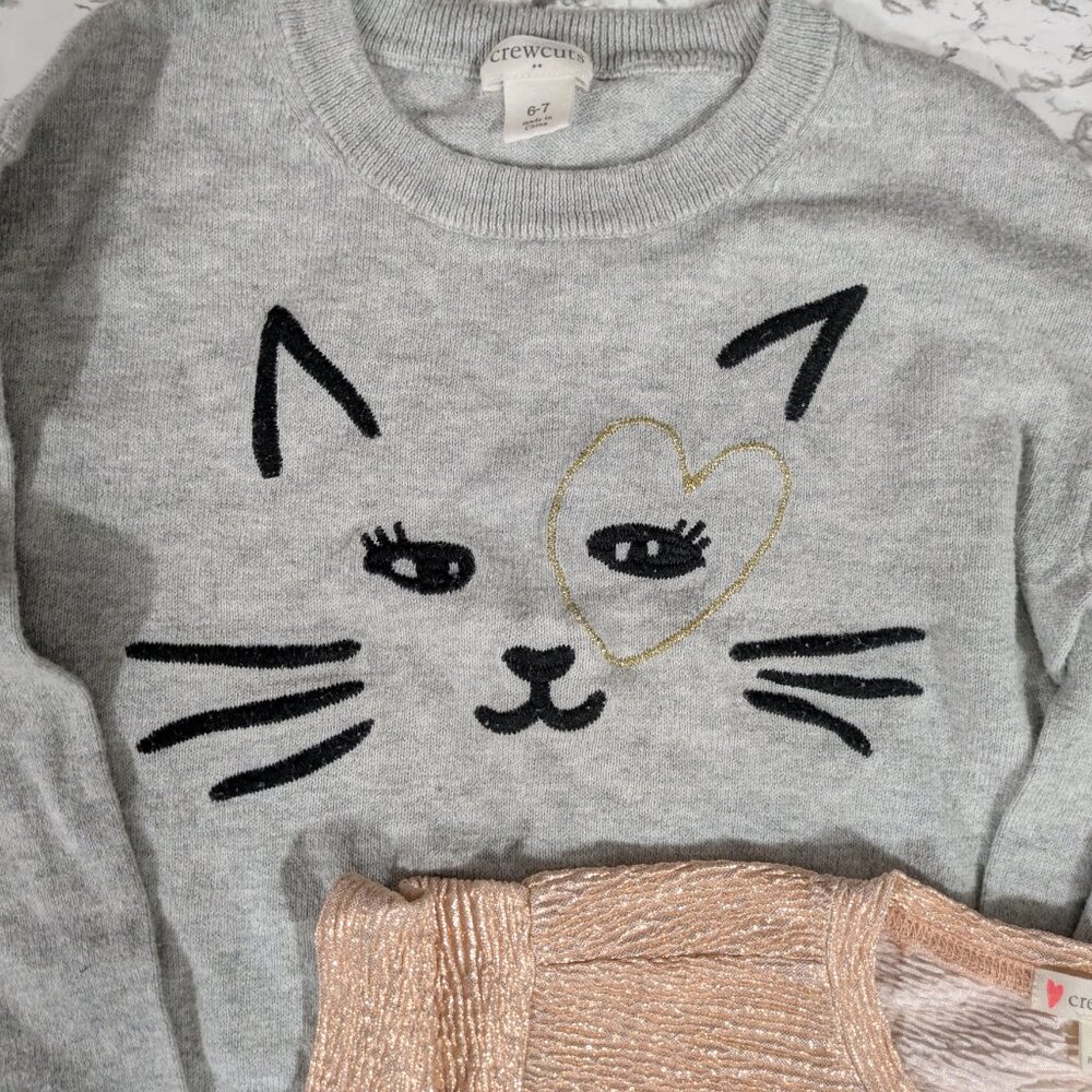 CREWCUTS Girls Sweater and T Shirt Set - Picture 2 of 3